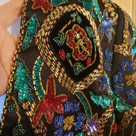 NWT Vintage Black Tie brand sequined jacket size Large - Picture 3 of 5